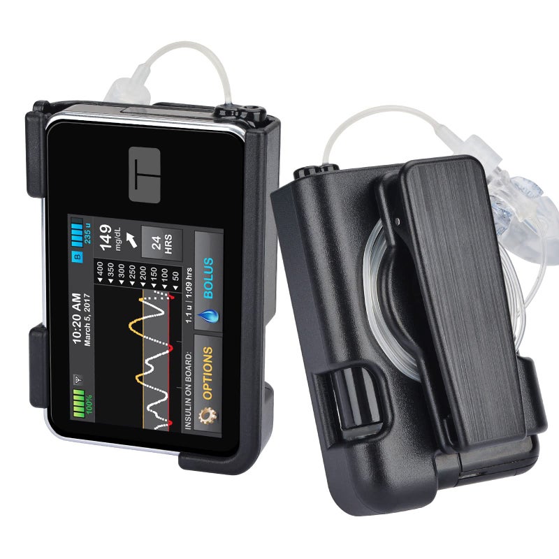Healvaluefit Tslim x2 Pump Case with 360 Rotatable Clip Compatible with tSlim tSlim G4 Black
